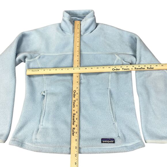 Patagonia Synchilla Quarter Zip Fleece Pullover Baby Blue Women’s Small - Picture 9 of 13